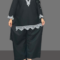 3 piece stitched lawn suit for women black embroidered