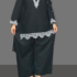 3 piece stitched lawn suit for women black embroidered