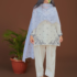 Off White 3 Piece Stitched Lawn Suit for Women